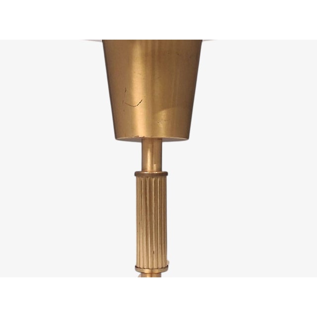Metal 1950s Mid-Century Modern Ibe-Konst Ystad, Table Lamp, Brass, Opaque Glass For Sale - Image 7 of 12
