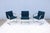 Ludwig Mies Van Der Rohe Brno Flat Bar Chairs in Blue Fabric by Gordon, Set of 3 For Sale - Image 9 of 18
