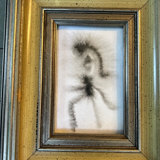 Contemporary original abstract dancing figure black ink watercolor painting. 4x6 or 8.5x10.5 framed. Check out my shop...