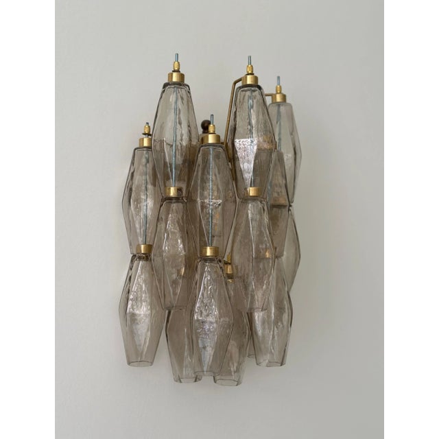 Vintage Murano Corridor Wall Lamps in Sand Beige, Set of 3 For Sale - Image 6 of 9