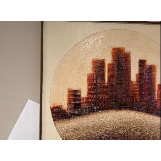 1970s Mid-Century Modern Oil Painting by Seattle Artist "Russell" Large Painting For Sale - Image 9 of 16
