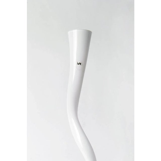 Tall Vintage Italian Sculptural Glass Vase from Ivat Glassware For Sale - Image 3 of 4