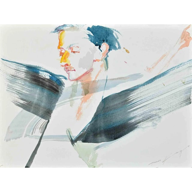 Anastasia Kurakina, The Flight of David, Watercolor, 2018 For Sale - Image 3 of 3