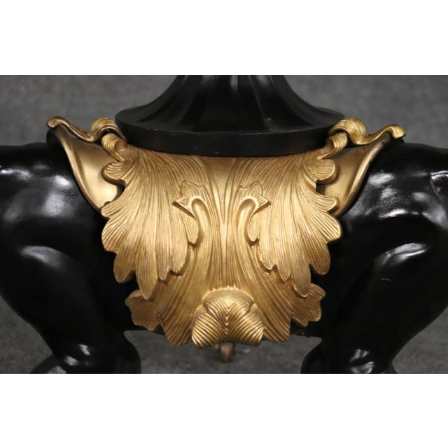 Solid Bronze and Marble Russian Neoclassical Center Table, Circa 1900s For Sale - Image 9 of 13