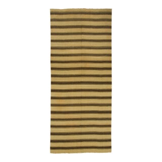 Vintage Hand Woven Turkish Kilim Rug, 4'9 X 10'10 For Sale