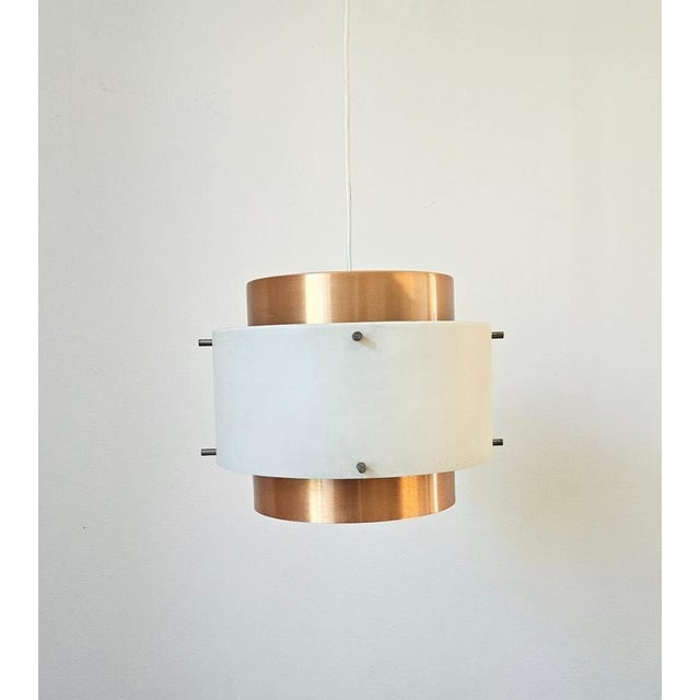 1970s Mid-Century Modern Pendant Light in the style of Jo Hammerborg, Denmark, 1970s For Sale - Image 5 of 12