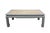 Asian Vintage Ming-Style Grey Painted Coffee Table With Raffia Tabletop For Sale - Image 3 of 11