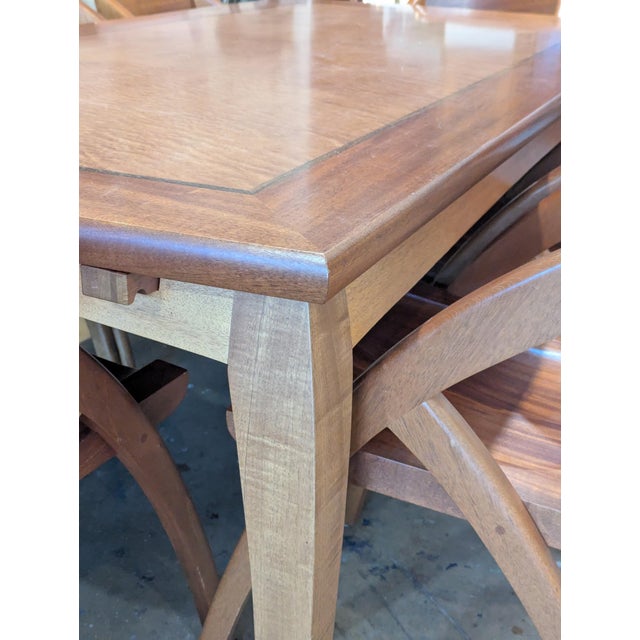 Wood 2006 Berkeley Mills Zama Dining Table and Eight Lambda Chairs - 9 Pieces For Sale - Image 7 of 10