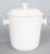 19th Century French Creil Et Montereau White Ironstone Lidded Ice Bucket For Sale - Image 10 of 10