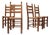Vintage French Rustic Ladder-Back Dining Chairs, 1960, Set of 4 For Sale