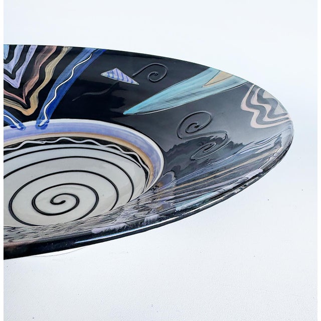 Studio Pottery Post Modern Abstract Centerpiece Bowl For Sale In Miami - Image 6 of 8