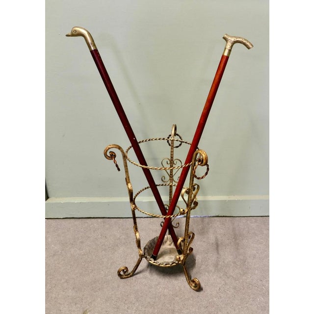 Twisted Metal Walking Stick Stand, 1920s For Sale - Image 6 of 8