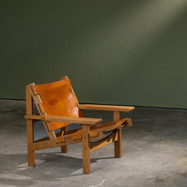1960s Model 168 Lounge Chairs in Cognac Leather with Oak Frames by Kurt Østervig, Denmark, 1960s, Set of 2 For Sale - Image 5 of 11