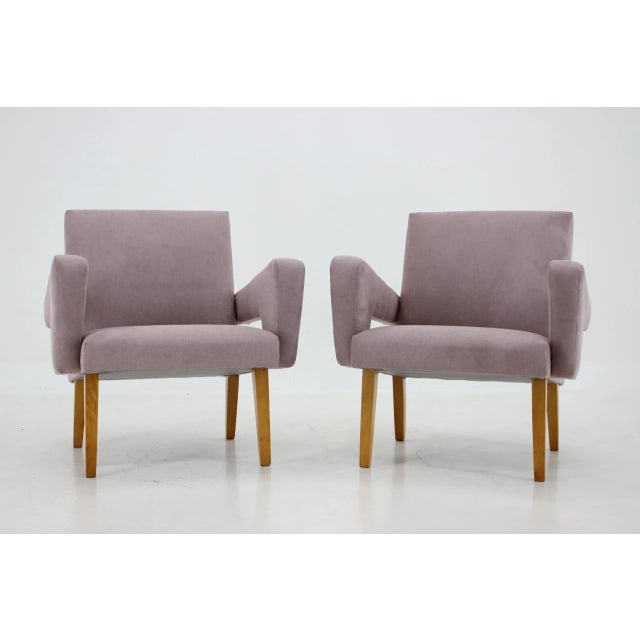 Set of Armchairs, Czechoslovakia, 1960s For Sale - Image 3 of 8