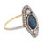 1910s 1910s Edwardian 2.10 Carat Sapphire Diamond 18k Yellow Gold Ring, Size 7.5 For Sale - Image 5 of 5
