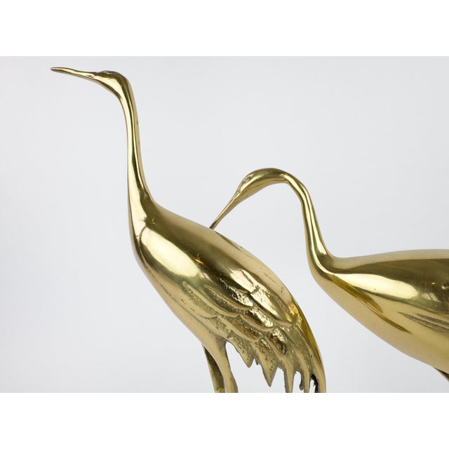 Mid-Century Modern Mid-Century Brass Herons by Gilde Handwerk, 1960s, Set of 2 For Sale - Image 3 of 18