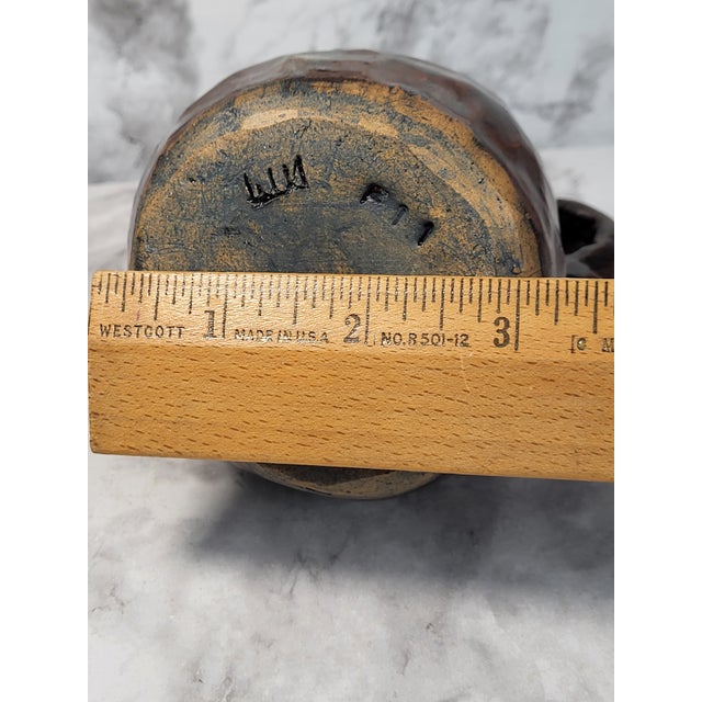 1940s Rustic Turkish Pottery Small Jug/Creamer For Sale - Image 12 of 15