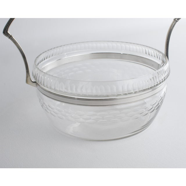 WMF Art Deco Crystal and Silver Plate Caviar Bowl Dish Chiller Server circa 1930 For Sale - Image 14 of 18