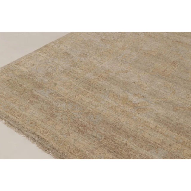 Rug & Kilim Rug & Kilim’s Oversized Contemporary Oushak Style Rug With Floral Pattern in Beige For Sale - Image 4 of 11