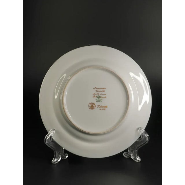 Limoges Porcelain Plate in Gold & Cobalt Blue, Rehausse Main, Limoges