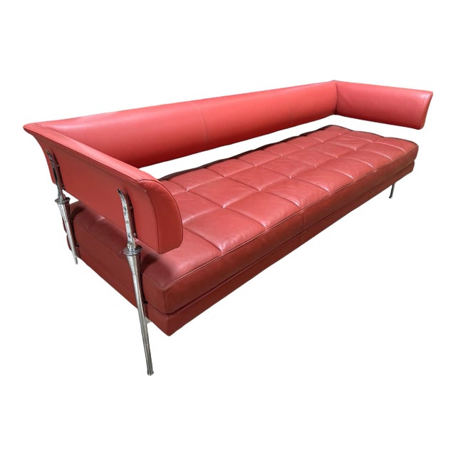 Hydra Castor Leather Sofa by Luca Scacchetti for Poltrona Frau 1990s For Sale
