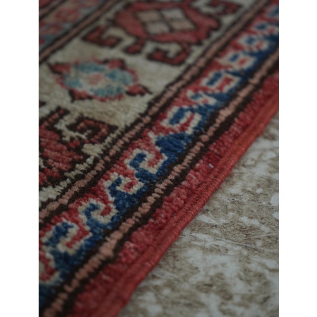 1970s Oriental Handmade Wool Prayer Rug 2’ X 2’11” For Sale - Image 4 of 9