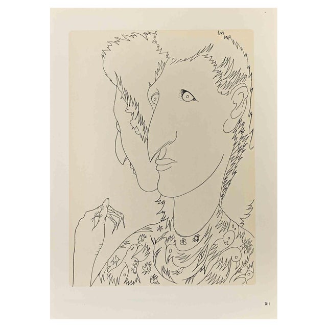 Emmanuel Peillet, Hybrid-Creature, Phototype Print, 1970s For Sale