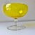 Vintage 1970s yellow Italian optic glass large footed bowl. This dish, or bowl, is commonly referred to as a compote. The...