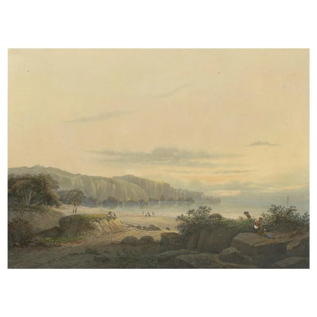 View of Srigonjo Bay on the south coast of Java (Indonesia) Original title in Dutch: "De baai Srigonjo aan de zuidkust van...