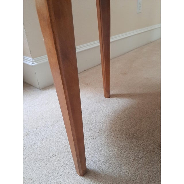 Mid 20th Century Louis XI Brass Trim Oval Side Table For Sale - Image 5 of 6