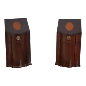 Pair Inlaid Mahogany Federal Style Letter or Knife Boxes