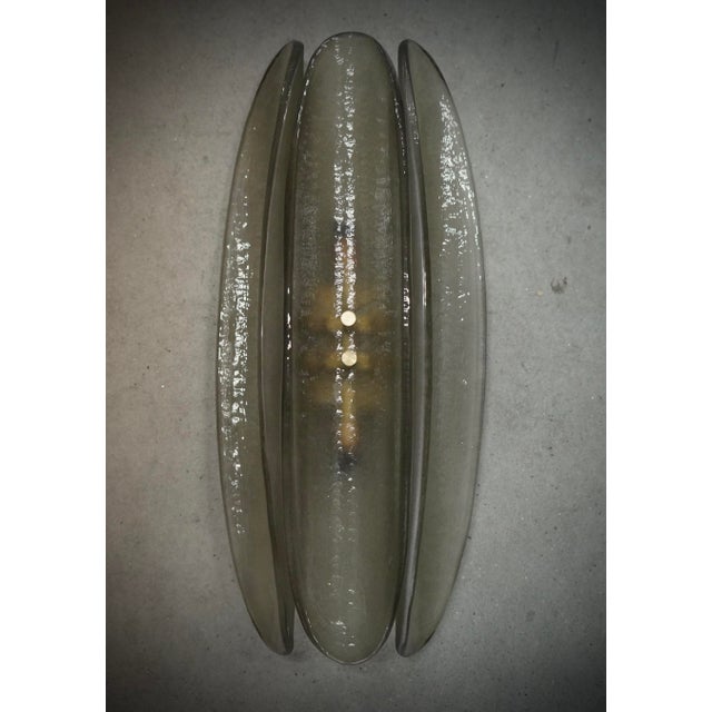 Tan Italian Murano Glass Smoked Color Wall Light For Sale - Image 8 of 8