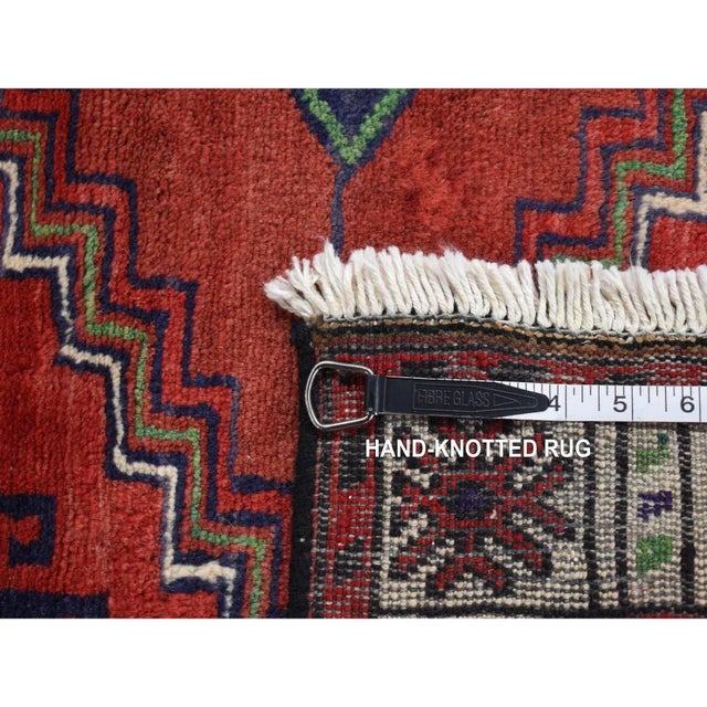 1960s Red Vintage Persian Hamadan Rug For Sale - Image 9 of 9