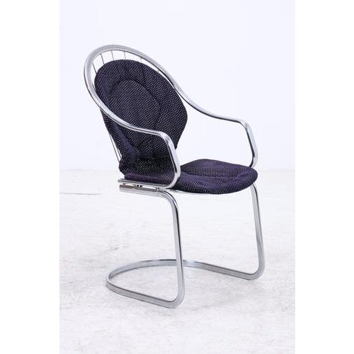 Cantilever Armchairs in Chrome by Gastone Rinaldi, Set of 2 For Sale - Image 14 of 16