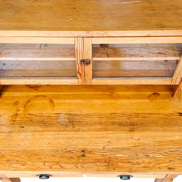 Antique American Primitive Handmade Pine Possum Belly Baker's Cabinet For Sale - Image 12 of 16