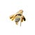 Metal 14k Yellow Gold 0.6ctw Diamond Studded Bee Brooch For Sale - Image 7 of 8