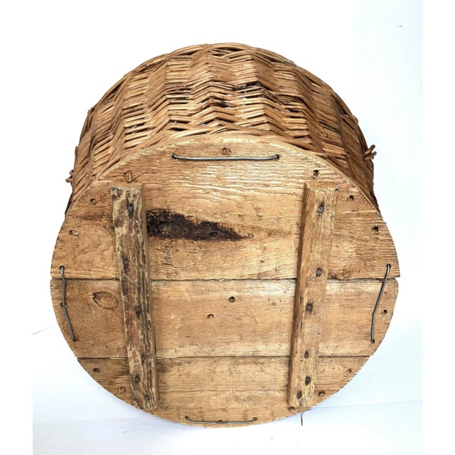 Early 20th Century Provance Woven Rattan "Made in France" Vino Bottle Basket For Sale - Image 5 of 6