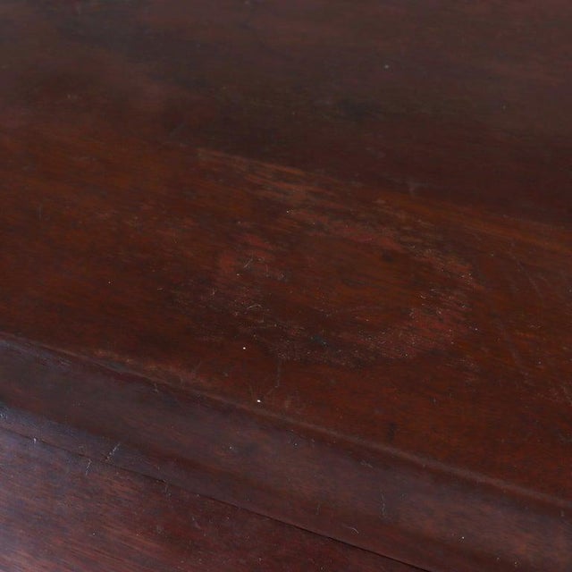 Antique Walnut & Burl Drop Front Desk With Teardrop Pulls C1880 For Sale - Image 11 of 16