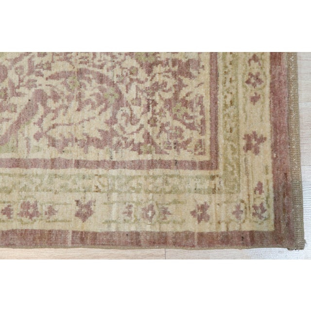 3x10 Sloane Lydia Beige Transitional Floral Hand Knotted Afghan Wool Carpet Rug For Sale In New York - Image 6 of 6