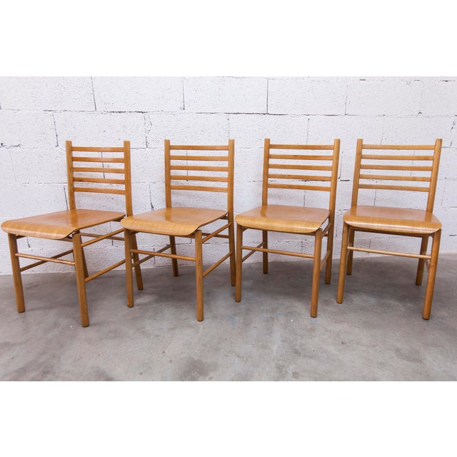 Danish Convertible Round Table and Matching Chairs, 1980, Set of 5 For Sale - Image 13 of 18