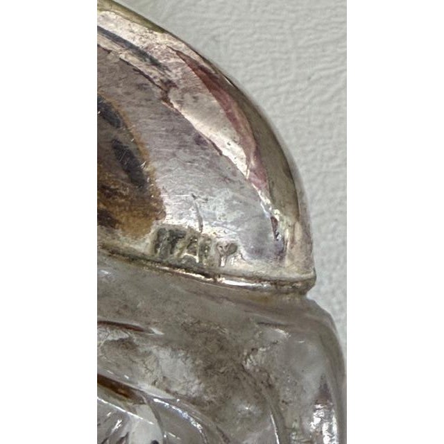 Italy Silver Plate Swan Salt Cellars With Crystal Body and Spoons 4639b For Sale - Image 13 of 13
