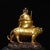 Late 19th Century Gilt Bronze Zhang Tianshi Statue on Tiger, Taoist Deity, 8.76kg For Sale - Image 4 of 9