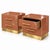 Warm terracotta Murano glass gives this Italian pair of two-drawer bedside cabinets a rich contemporary character. The...