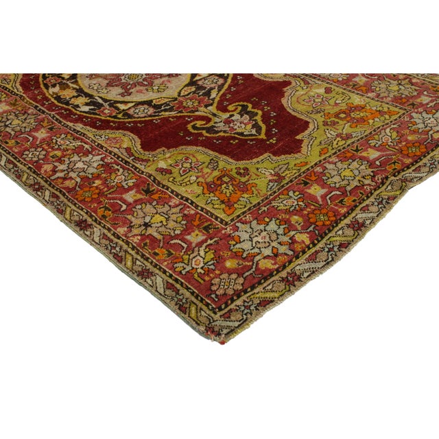 Modern Vintage Turkish Oushak Rug - 03'08 X 06'02 For Sale - Image 3 of 8