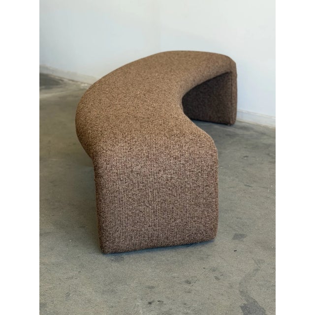 Handcrafted Curved Waterfall Bench For Sale In Los Angeles - Image 6 of 10
