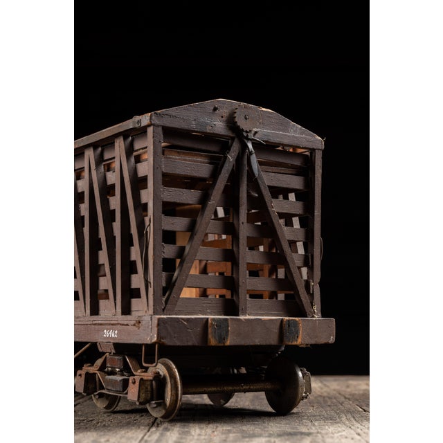 Antique Handmade Pennsylvania Railroad Stock Car Model For Sale - Image 13 of 13
