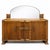 A striking Arts & Crafts era oak dresser sideboard, featuring beautifully patterned oak grain and bold geometric...