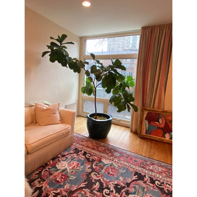 Vintage Handpainted Glazed Large Ceramic Planter For Sale - Image 10 of 12