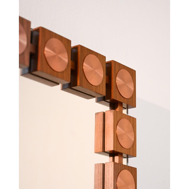 Swedish Mirror by Lars-Göran Nilsson for Glas and Trä Hovmantorp, 1970s For Sale - Image 9 of 11