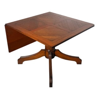 Antique Oak Dining Table with Extendable Leaf For Sale